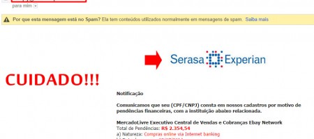 Fraude Serasa em envio de SPAM